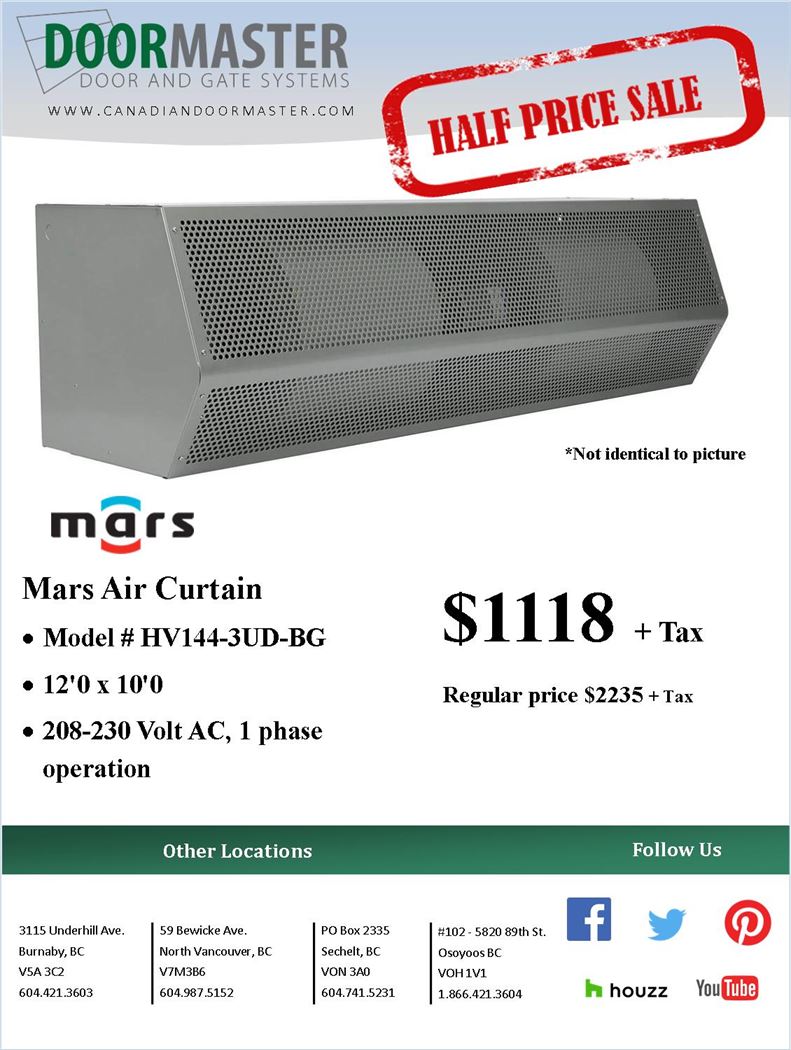 Read more about the article MARS Air Curtain [SALE]