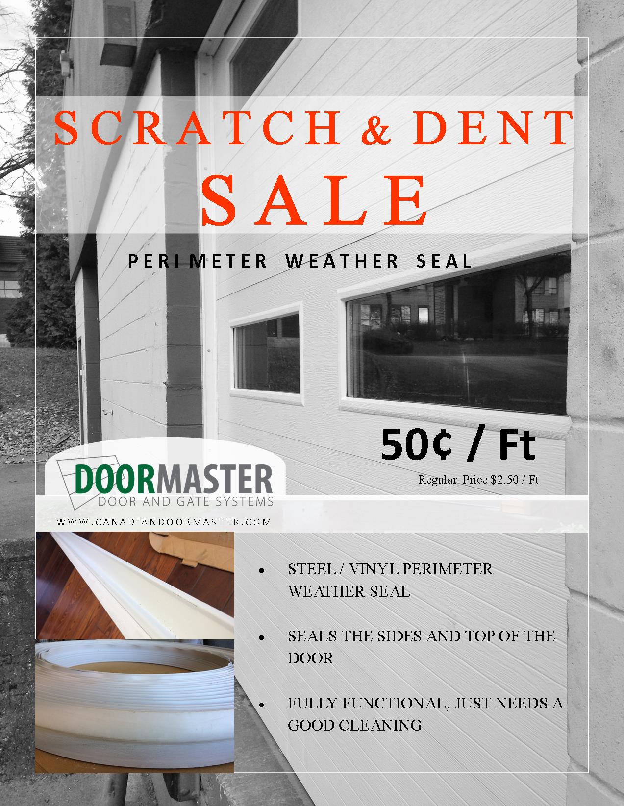 Weather sealing for garage doors (SALE)