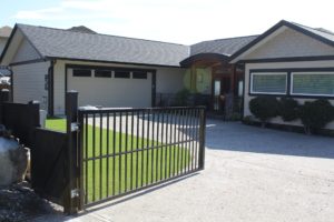 Residential swing gate installation