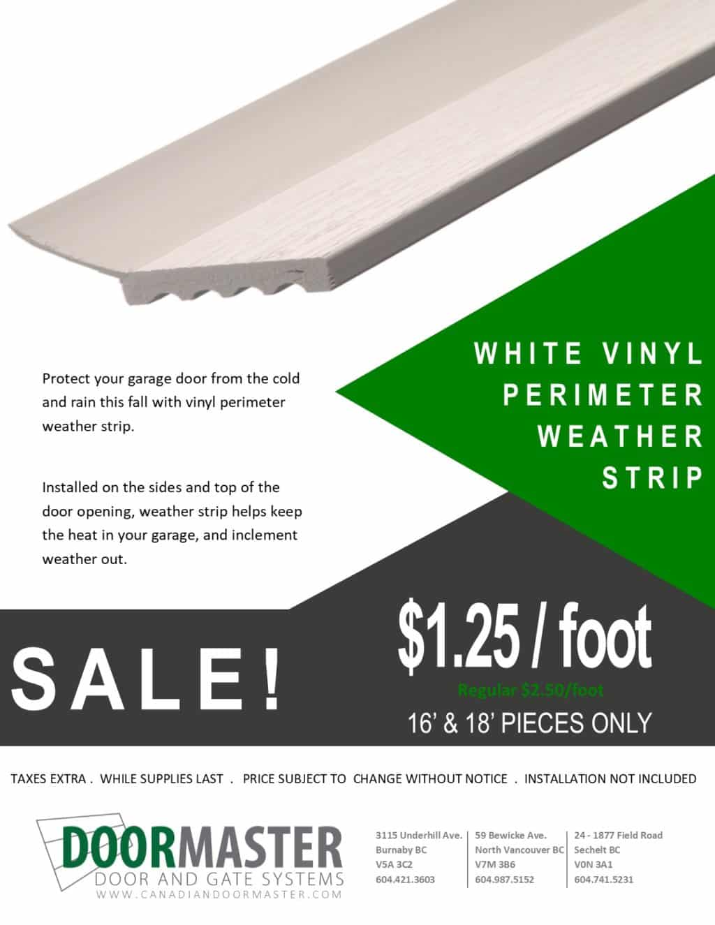 Read more about the article Weather Strip Promotion [SALE]