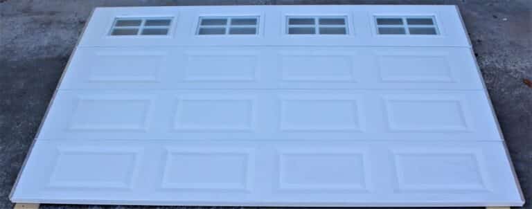 Garage door with glass top