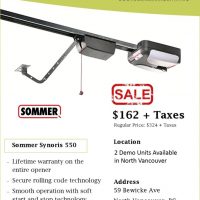 Garage door opener Vancouver sale