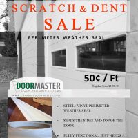 Weather sealing for garage doors (SALE)